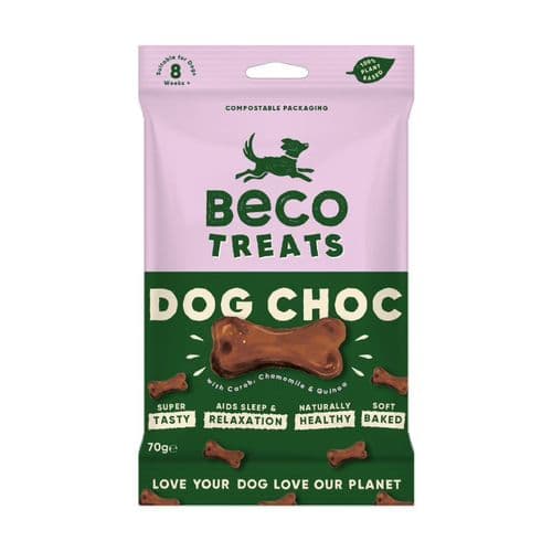 Beco Dog Treats: Dog Choc with Carob, Chamomile & Quinoa 70g