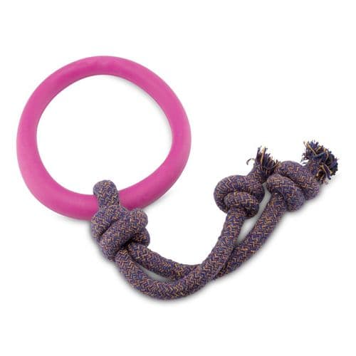 Beco Natural Rubber Hoop on Rope Pink