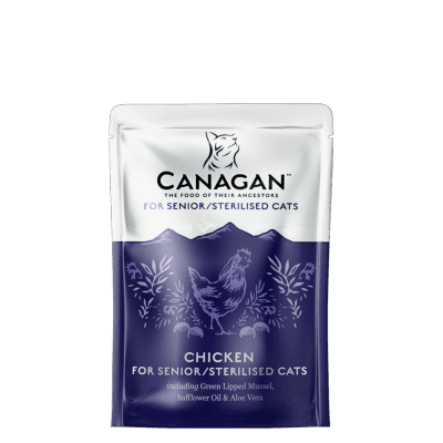 Canagan Wet Cat Food: Pouch Sterilised & Senior Chicken 8x85g