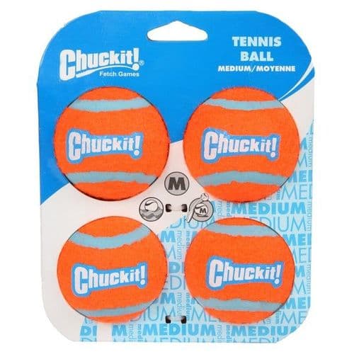 Chuckit Tennis Ball Medium 4pk