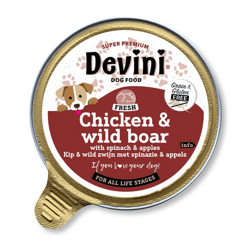 Devini Wet Dog Food: Chicken & Wild Boar 85g