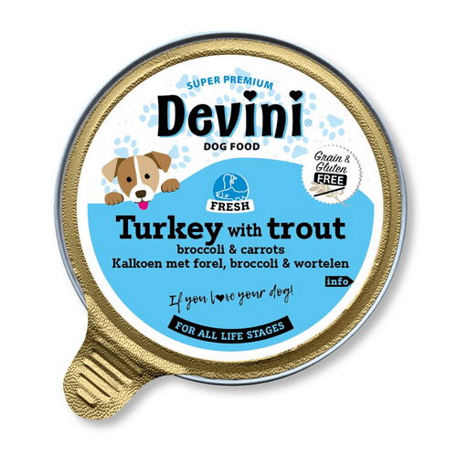 Devini Wet Dog Food: Turkey & Trout 85g