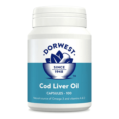 Dorwest Herbs Cod Liver Oil Capsules for Dogs & Cats