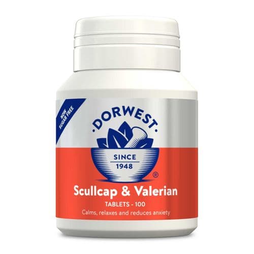 Dorwest Herbs Scullcap & Valerian Tablets for Dogs & Cats