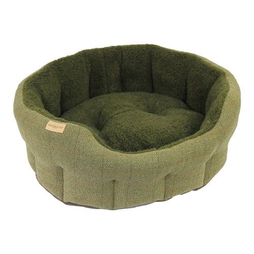 Earthbound Traditional Tweed Bed Green