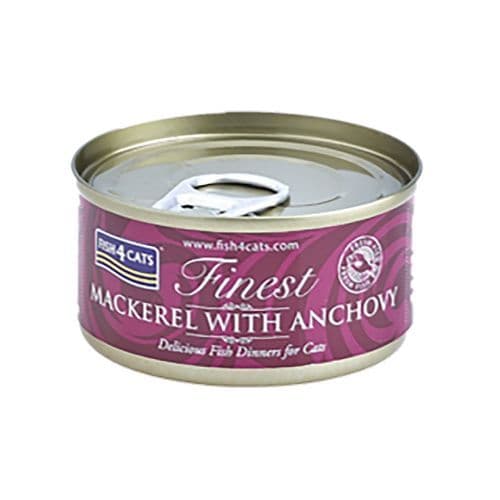 Fish4Cats Wet Food: Mackerel with Anchovy 10x70g