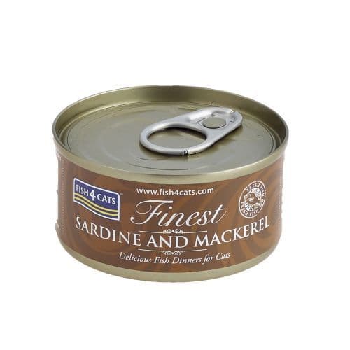 Fish4Cats Wet Food: Sardine & Mackerel 10x70g