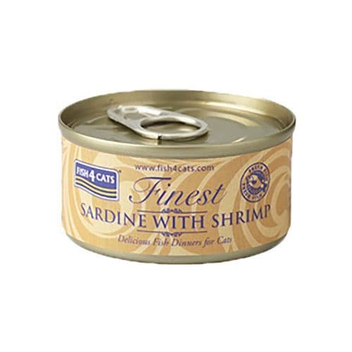 Fish4Cats Wet Food: Sardine with Shrimp 10x70g