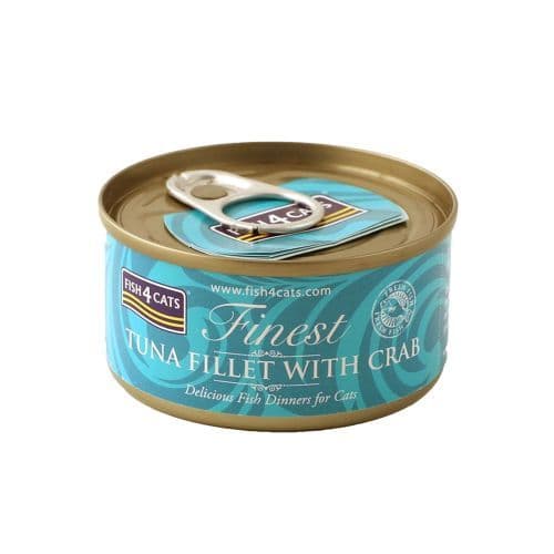 Fish4Cats Wet Food: Tuna Fillet with Crab 10x70g