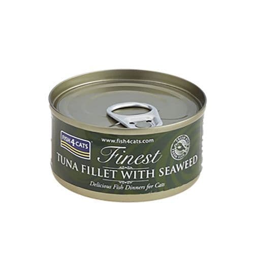 Fish4Cats Wet Food: Tuna Fillet with Seaweed 10x70g