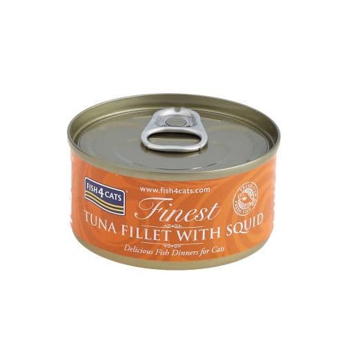 Fish4Cats Wet Food: Tuna Fillet with Squid 10x70g