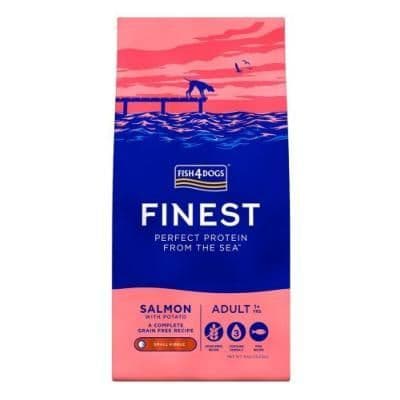Fish4Dogs Dog Food: Adult Finest Salmon Small Kibble
