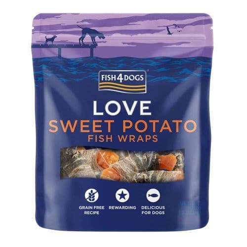 Fish4Dogs Treats: Sweet Potato Fish Wraps 100g