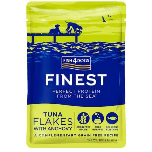 Fish4Dogs Wet Dog Food: Tuna Flakes With Anchovy 100g