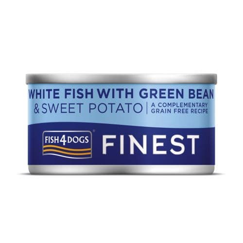 Fish4Dogs Wet Dog Food: White Fish with Green Bean & Sweet Potato 85g