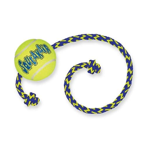 KONG Air Squeaker Ball With Rope Medium