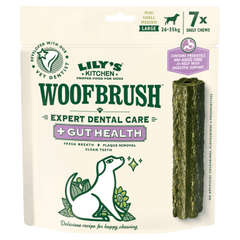 Lily's Kitchen Dog Treats: Woofbrush Gut Health Dental Chew Large 7pk