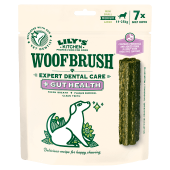 Lily's Kitchen Dog Treats: Woofbrush Gut Health Dental Chew Medium 7pk