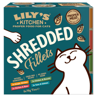 Lily's Kitchen Wet Cat Food: Shredded Fillets MultiPack 8x70g