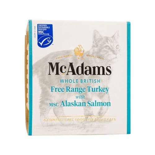 McAdams Wet Cat Food: Free Range Turkey with Salmon 100g