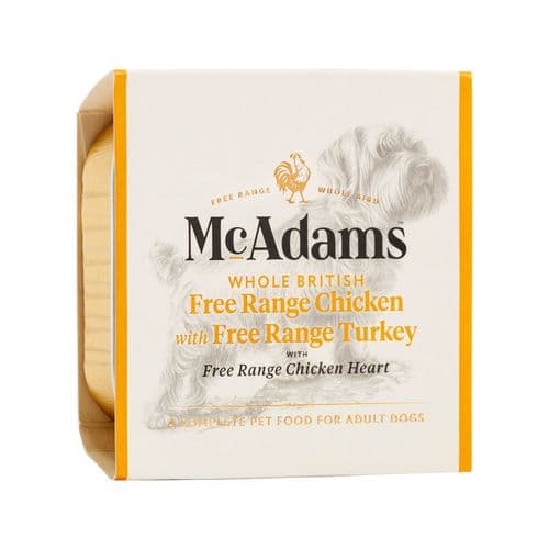McAdams Wet Dog Food: Free Range Chicken & Turkey with Heart 150g