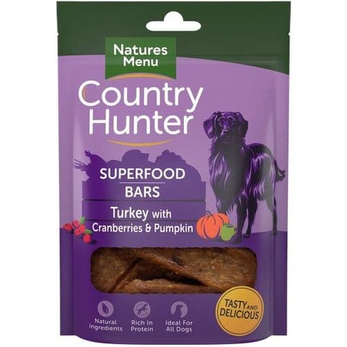 Natures Menu Country Hunter Superfood Bars Turkey 100g