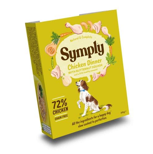 Symply Wet Dog Food: Adult Chicken with Butternut Squash 7x395g