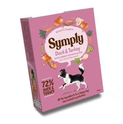 Symply Wet Dog Food: Adult Duck & Turkey with Sweet Potato 7x395g