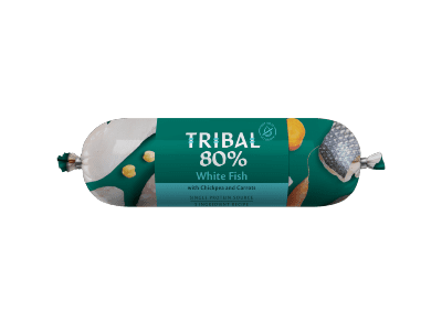 Tribal Wet Dog Food: White Fish Sausage 300g