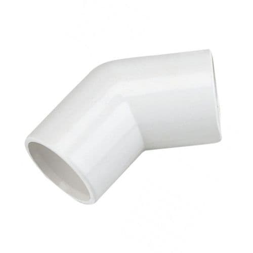 FloPlast Overflow 45° Bends Elbows White 21.5mm