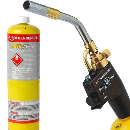 Rothenberger Superfire 2 Turbo Torch & Mapp Gas Cylinder
