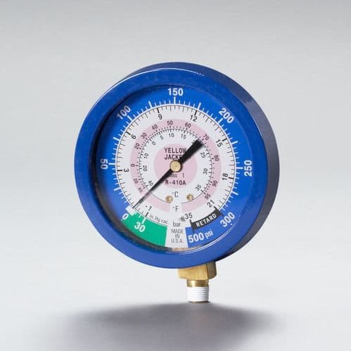Yellow Jacket Liquid Filled R410A Replacement Blue Gauge