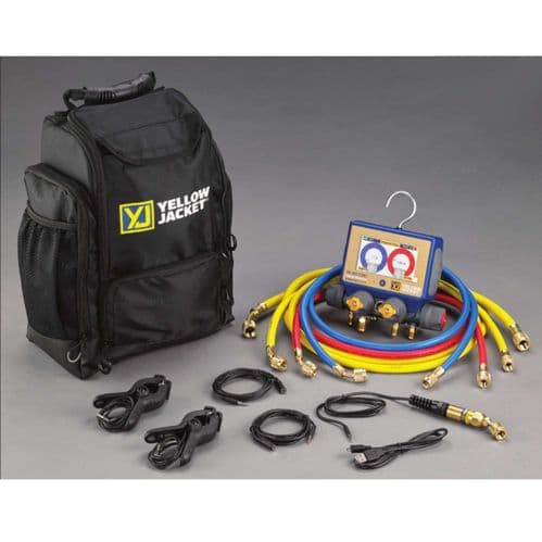 Yellow Jacket P51 870 Titan Digital Manifold Kit with 4 hoses