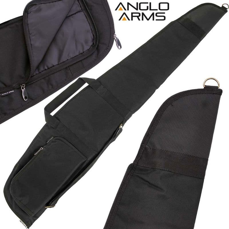 131 cm Anglo Arms Padded Black Rifle Gun Carry Case Shotgun Air Rifle ...