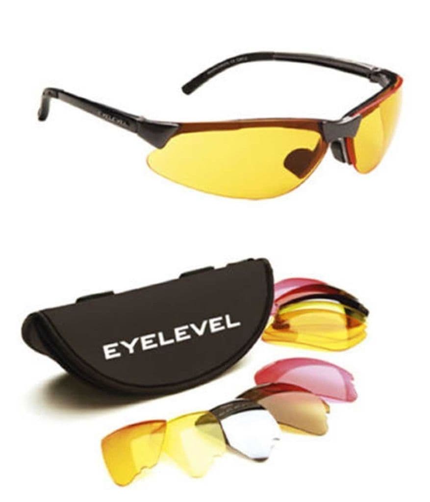 5 Lens Interchangeable Clay Pigeon Shooting Glasses Eyelevel Sunglasses UV 400