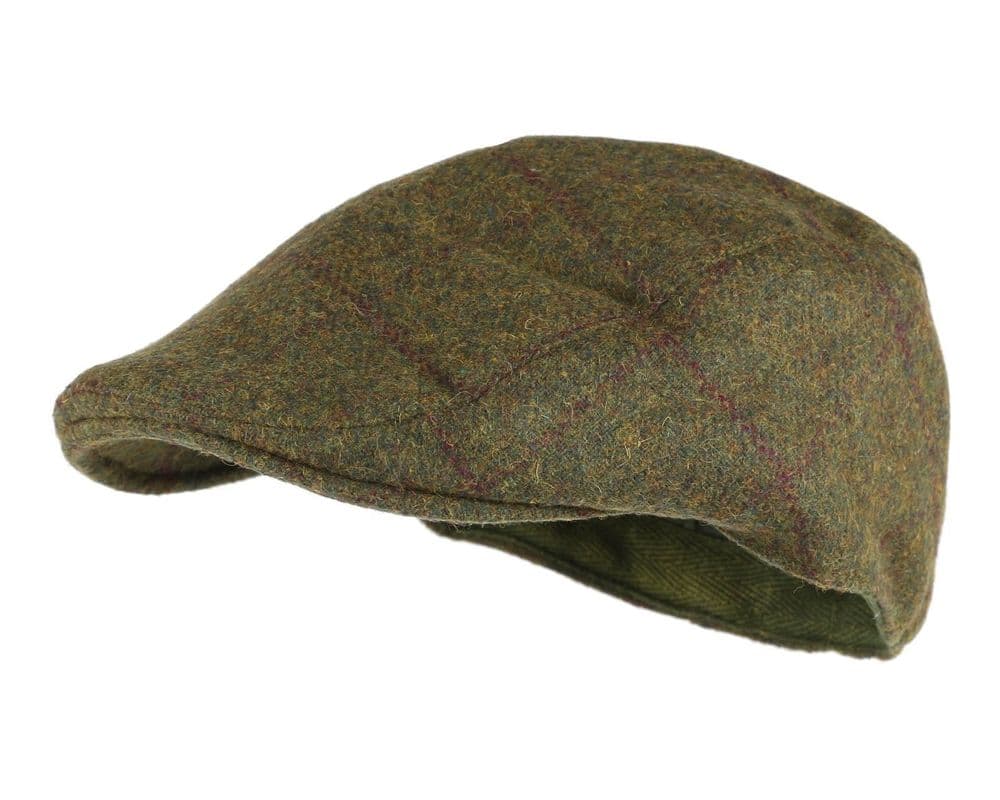 Blenheim Waterproof TWEED Flat Cap Traditional Country Hat Breathable