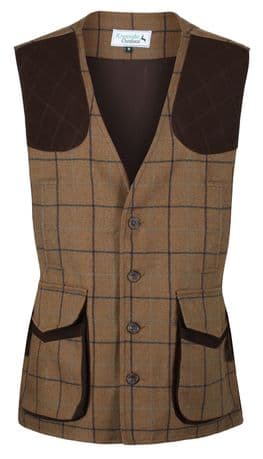 Highland 100% Wool Tweed Shooting Gilet Waistcoat Traditional Tailored Quality