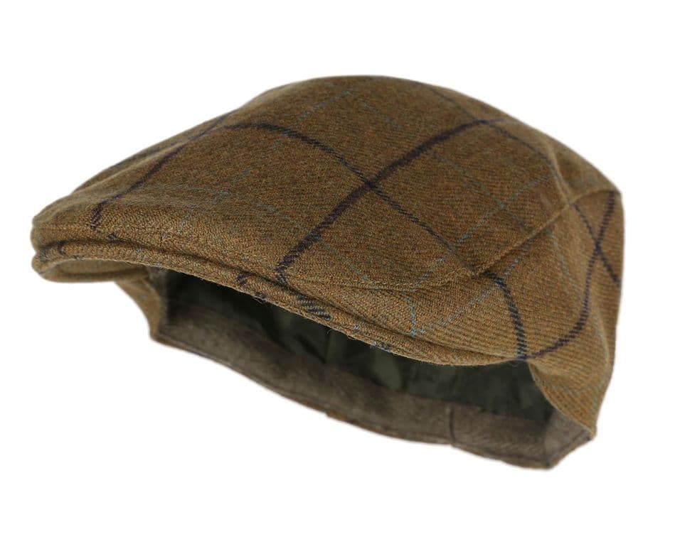 Highland Waterproof TWEED Flat Cap Traditional Country Hat Breathable