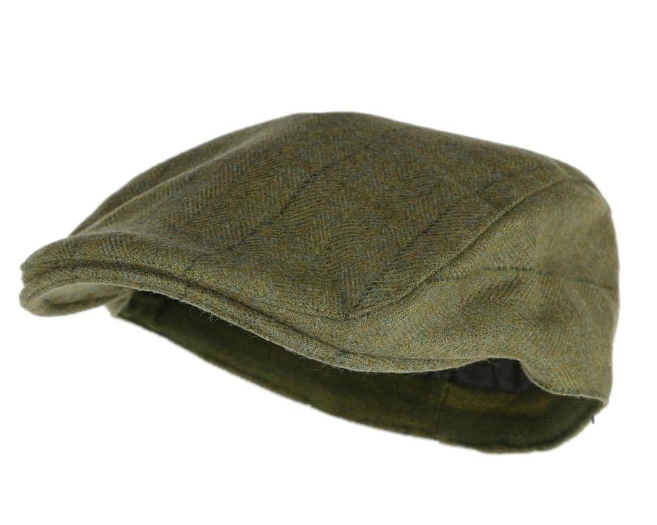 Kensington Waterproof TWEED Flat Cap Traditional Country Hat Breathable