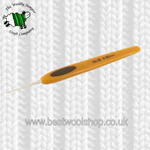 0.9mm CLOVER SOFT TOUCH CROCHET HOOK WITH STEEL HOOK COVER