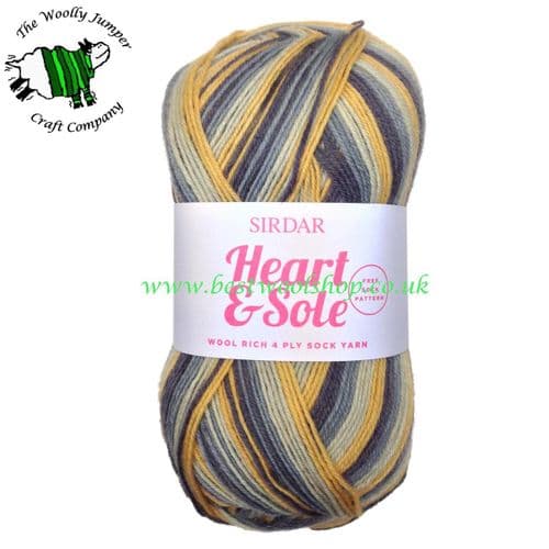 052 - PIGEON TOES - SIRDAR HEART & SOLE 4 PLY KNITTING YARN WITH FREE SOCK PATTERN - 20% OFF