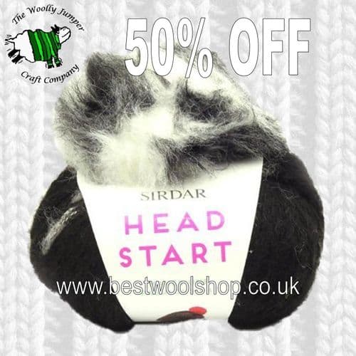 504 BADGER - SIRDAR HEAD START SUPER CHUNKY HAT KNITTING KIT WITH  FURRY POMPOM 40% OFF