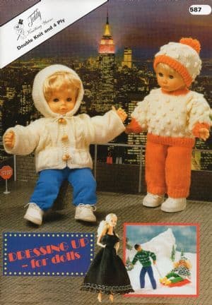 587 - BABY DOLLS CINDY BARBIE KEN OUTFITS KNITTING PATTERN BOOKLET