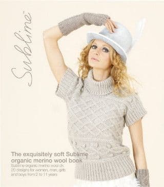 614 SUBLIME EXQUISITELY SOFT SUBLIME ORGANIC MERINO WOOL DK KNITTING PATTERN BOOKLET 50% OFF