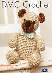 DMC 11887L/2 - TEDDY BEAR CROCHET PATTERN - FINISHED HEIGHT 15CM - 6 INCHES