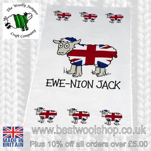 EWE-NION JACK - LARGE NOVELTY SHEEP TEA TOWEL