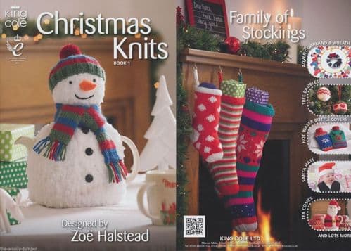 KING COLE CHRISTMAS KNITS BOOK 1 BY ZOE HALSTEAD - COLLECTION OF FESTIVE KNITS