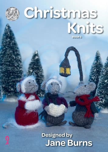KING COLE CHRISTMAS KNITS BOOK 5 BY JANE BURNS  - COLLECTION OF FESTIVE KNITS