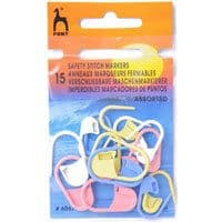 PACK OF 15 - PONY SAFETY STITCH MARKERS - 5 LARGE - 10 MEDIUM ASSORTMENT