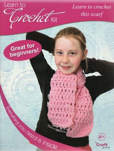 THE CRAFT FACTORY - LEARN TO CROCHET KIT LEARN TO CROCHET THIS SCARF
